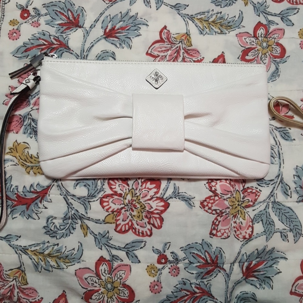 Brand new white clutch